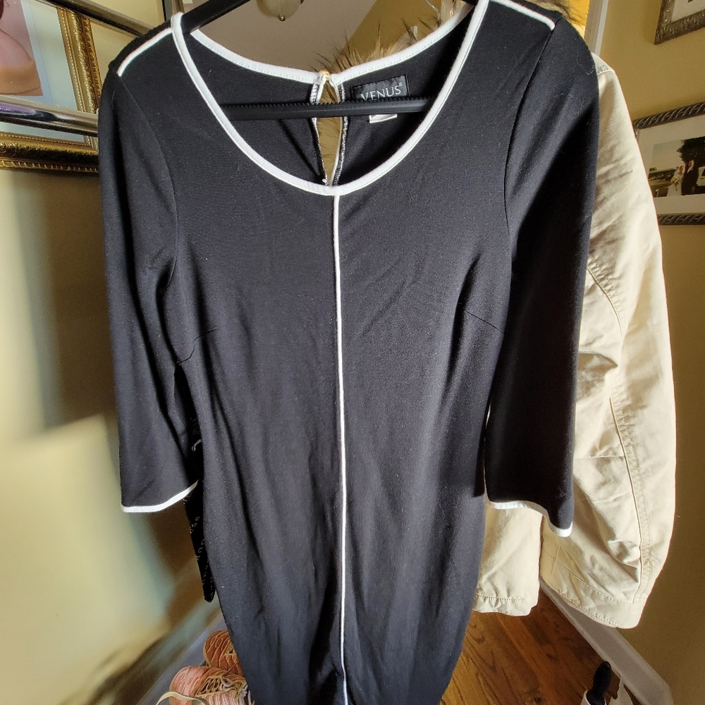 Modest Fitted knee length Dress Quarter sleeves
